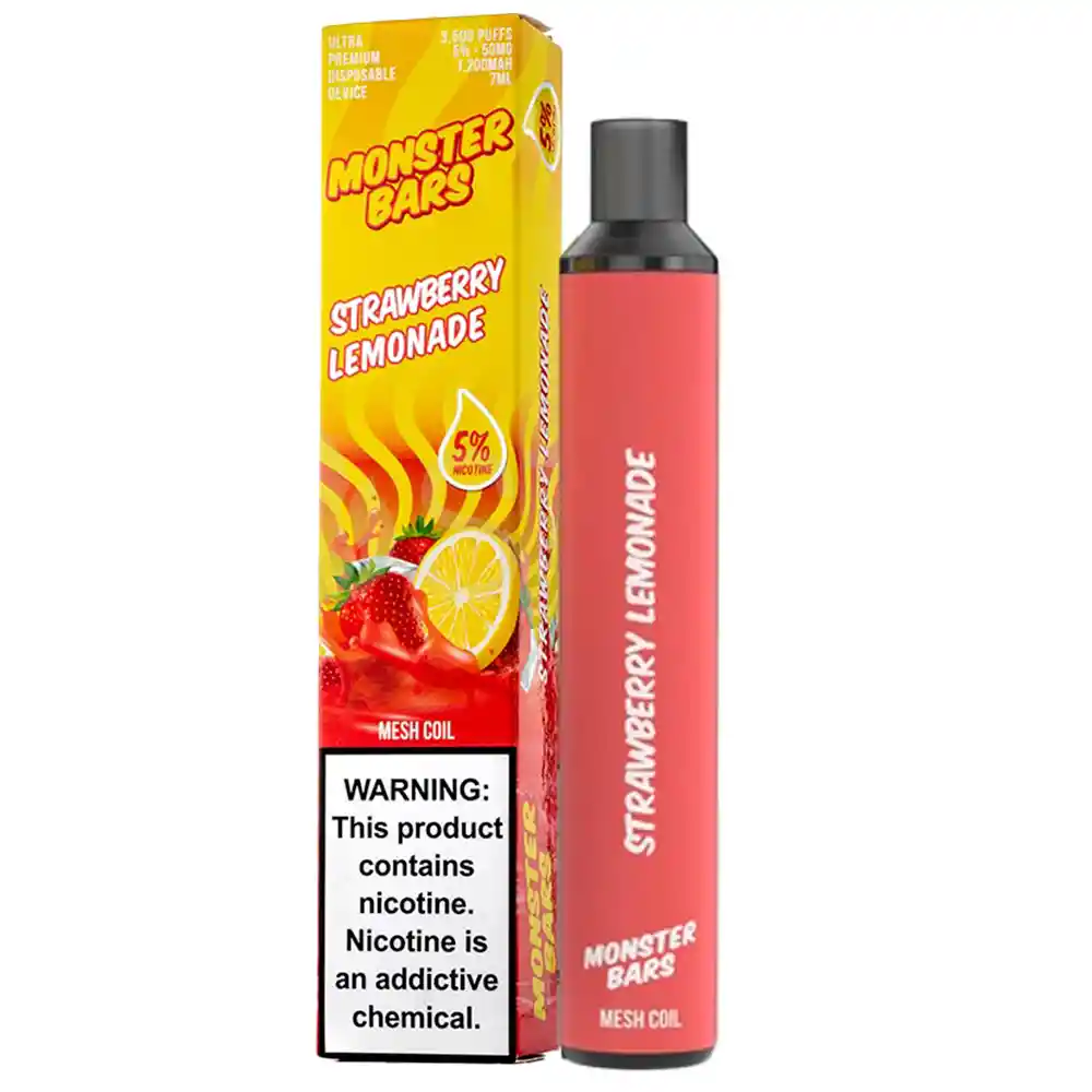 Vaporizador Monster Bar Strawberry Lemonada 3500 Puff