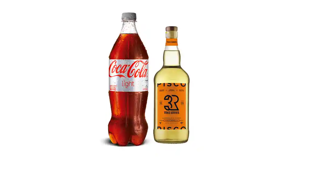 Pisco 3r 1lt + Coca Cola Light 1.5lt