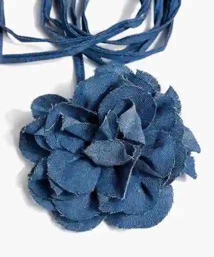Collar Choker Flor Azul