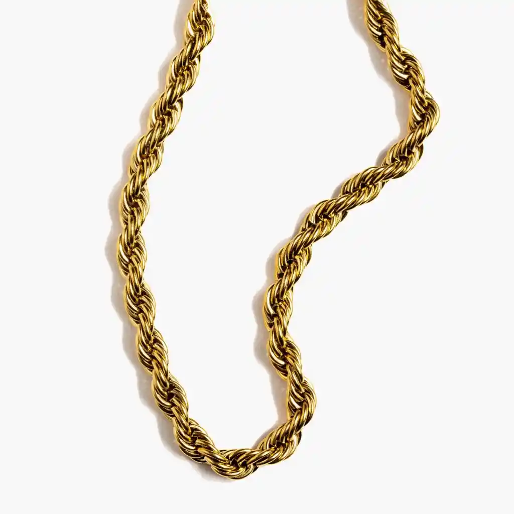 Collar Cadena Enroscada Dorado