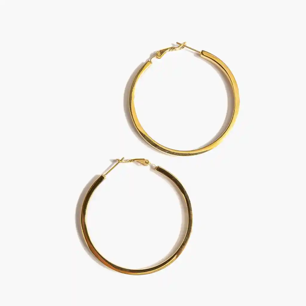 Aros Argollas Básicas Dorado