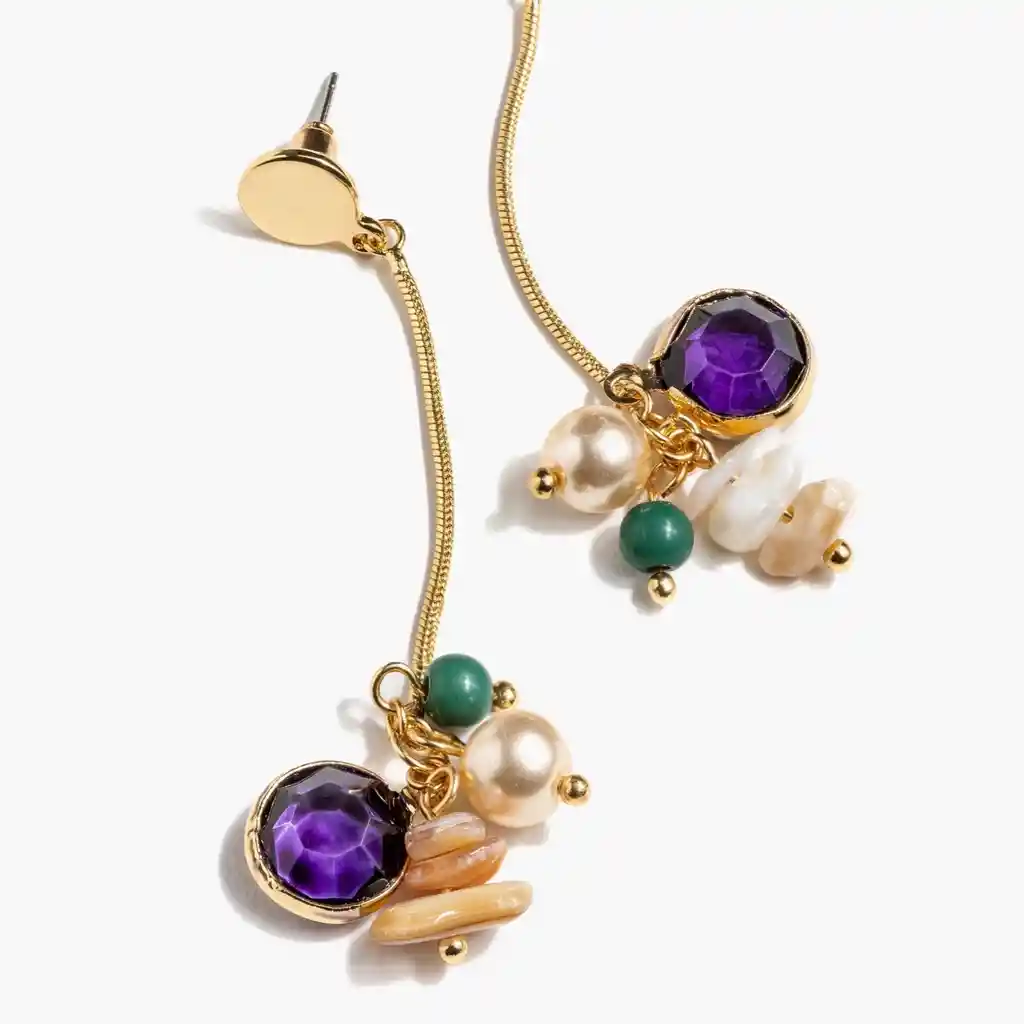 Aros Largos Charms Dorado