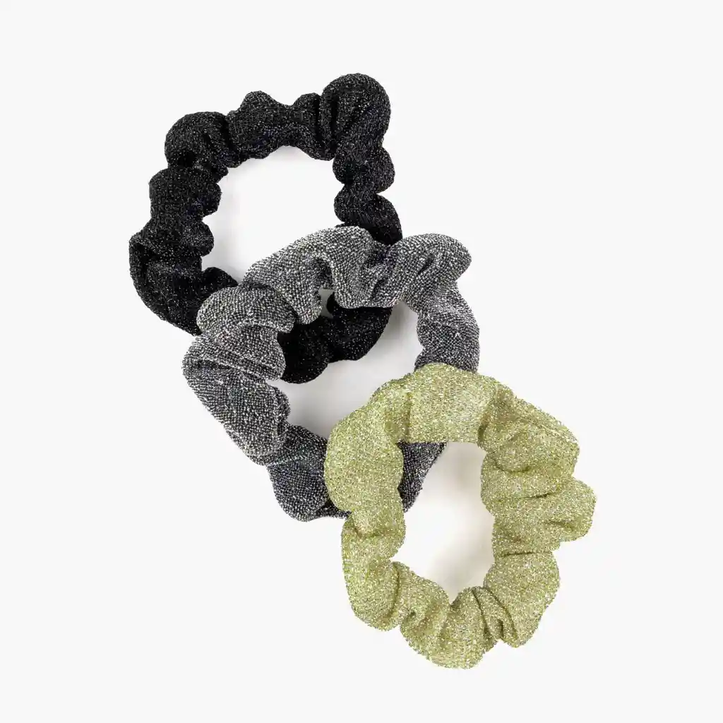 Set Collets Brillantes Plateado