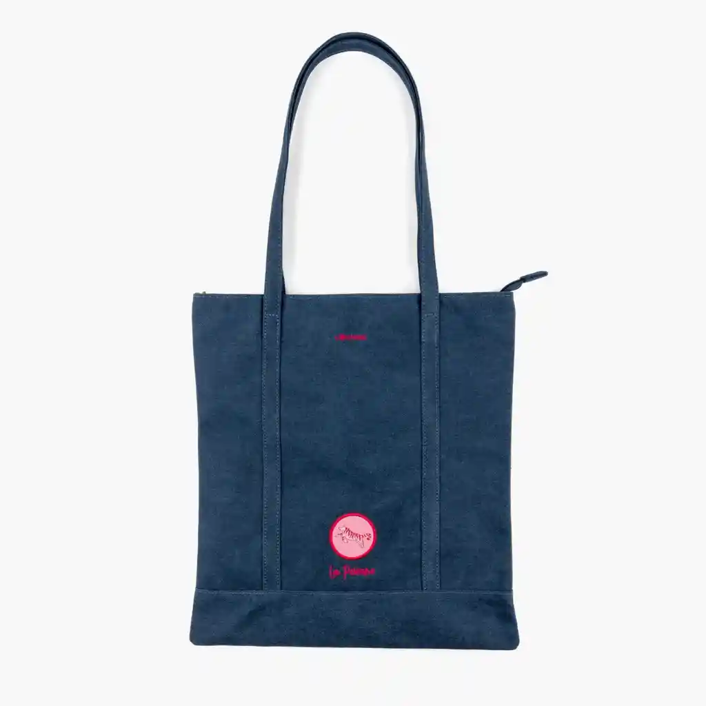 Cartera Tote Ilustración Bordada Tigre Azul