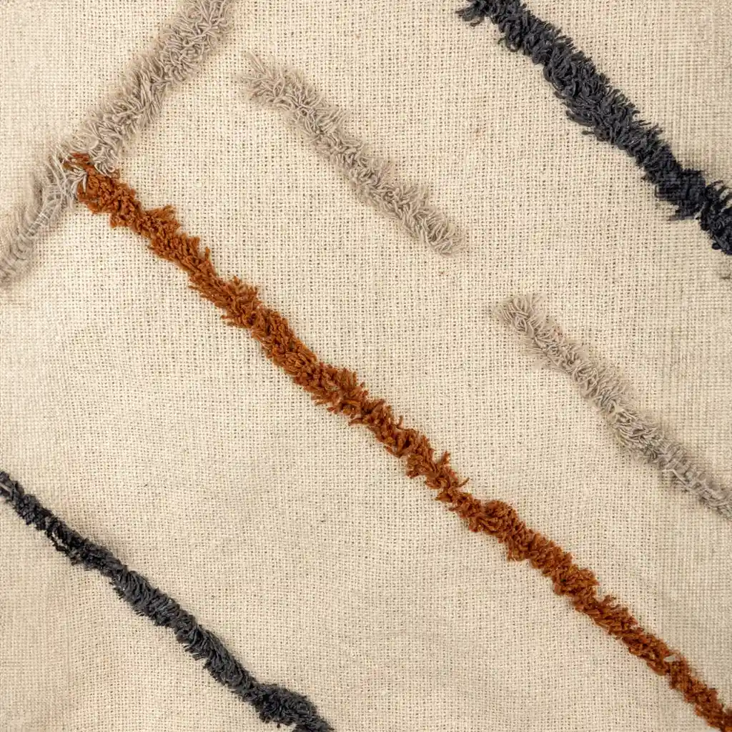 Manta Boho Algodón Beige