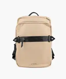 Mochila Notebook Nylon Cierres 15" Beige