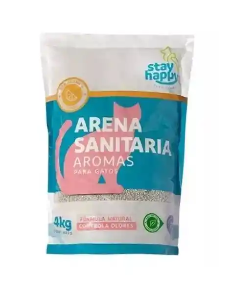 Arena Ultra Aglutinante Para Gatos Stay Happy 2 Kg Aroma Limón