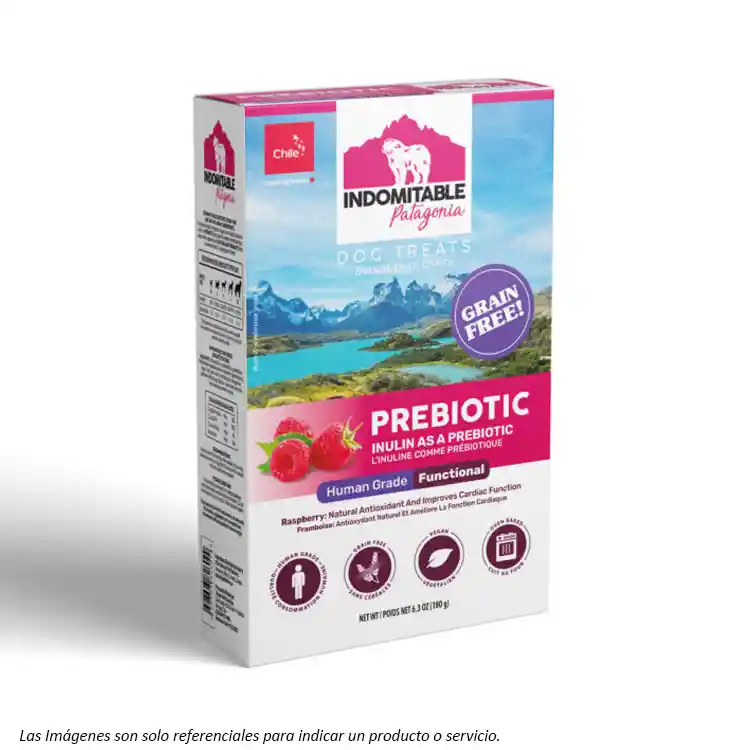 Indomitable - Galletas Prebiotic Frambuesa Grain Free 180g