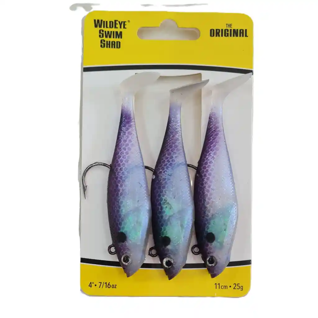 Señuelos Soft Storm Purple Shad 11cms X3unidades Sinking