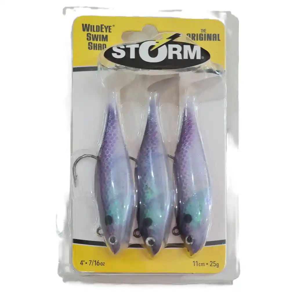 Señuelos Soft Storm Purple Shad 11cms X3unidades Sinking