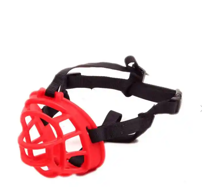 Bozal Para Perros De Goma Resistente Mascotas Perros 2xs Rojo