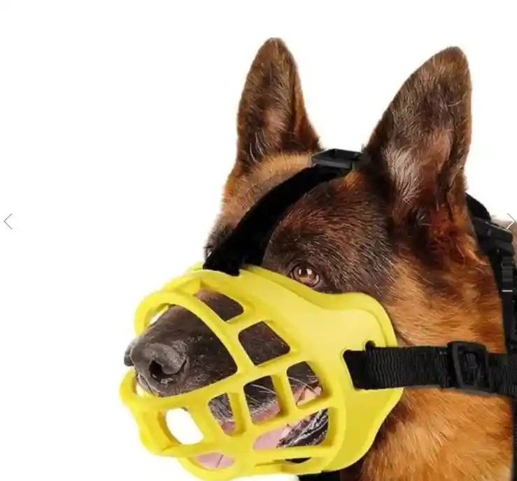 Bozal Para Perros De Goma Resistente Mascotas Perros 2xs Amarillo