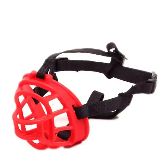 Bozal Para Perros De Goma Resistente Mascotas Perros 1xs Rojo