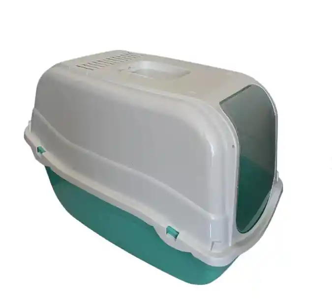 Baño Sanitario Cubierto Romeo Para Gatos + Filtro Verde Menta