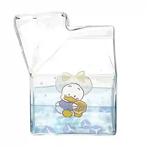 Vaso De Vidrio Forma Cartón De Leche Pekkle