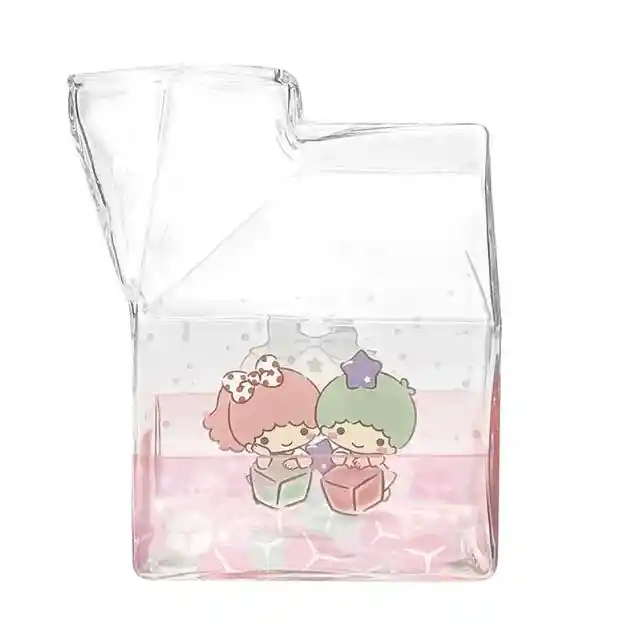 Vaso De Vidrio Forma Cartón De Leche Kawaii Littletwinstars