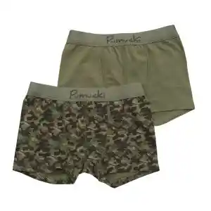 Set De Bóxer Estampado Militar Talla 4