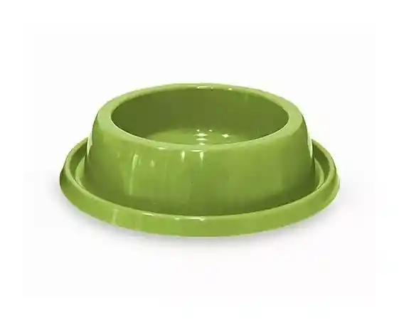 Plato Plástico Anti Hormigas De Borde De Agua De 600 Ml Verde