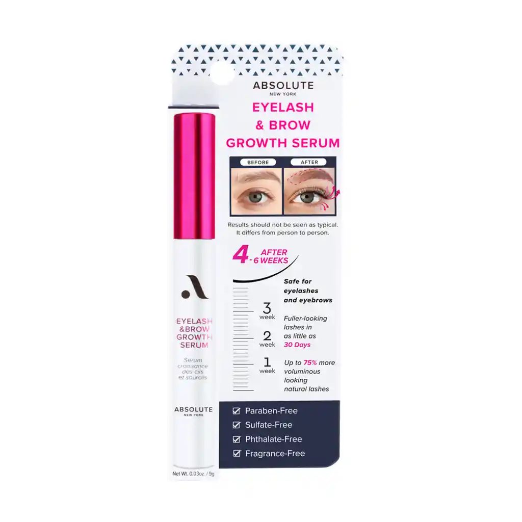 Absolute New York Serum Para Crecimiento De Pestañas Y Cejas