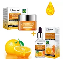 Pack Serum Facial Y Crema Facial Acido Hialuronico Con Vitamina C