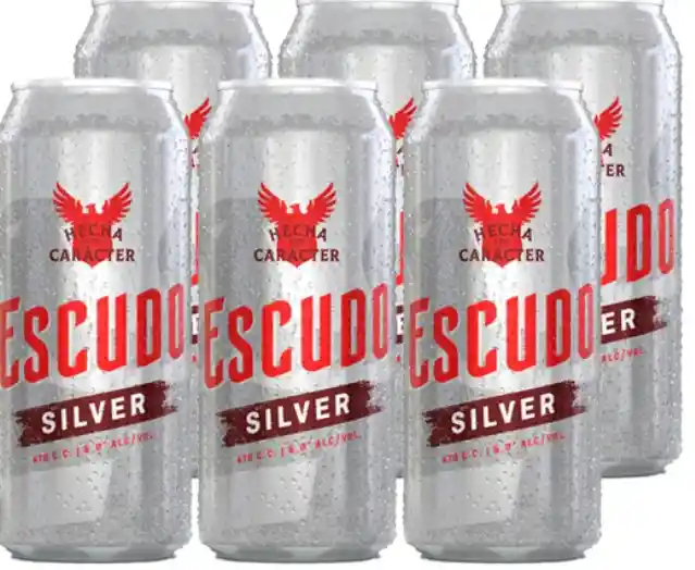 Six Pack Escudo Silver Lata 470 Cc