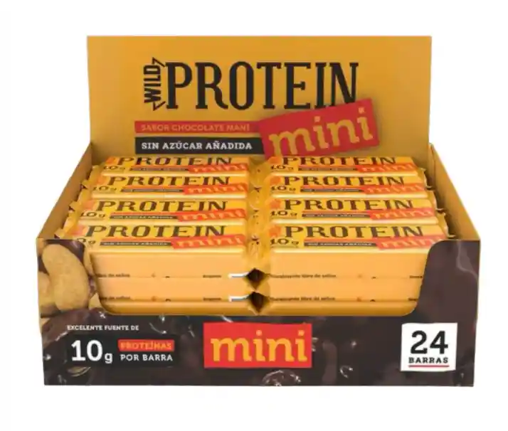 Wild Protein Mini Chocolate Maní 24 Unid.