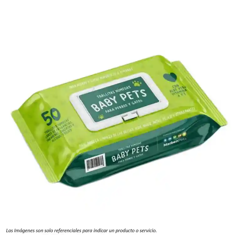 Baby Pets Toallitas Húmedas Aloe Vera 50und.