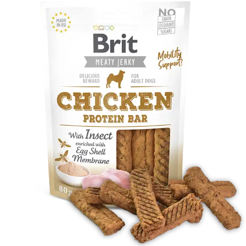 Brit Jerky Chicken Insect Protein Bar 80 G