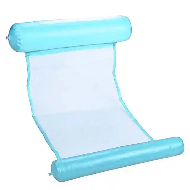 Silla Cama Inflable Para Piscina 112cm Celeste