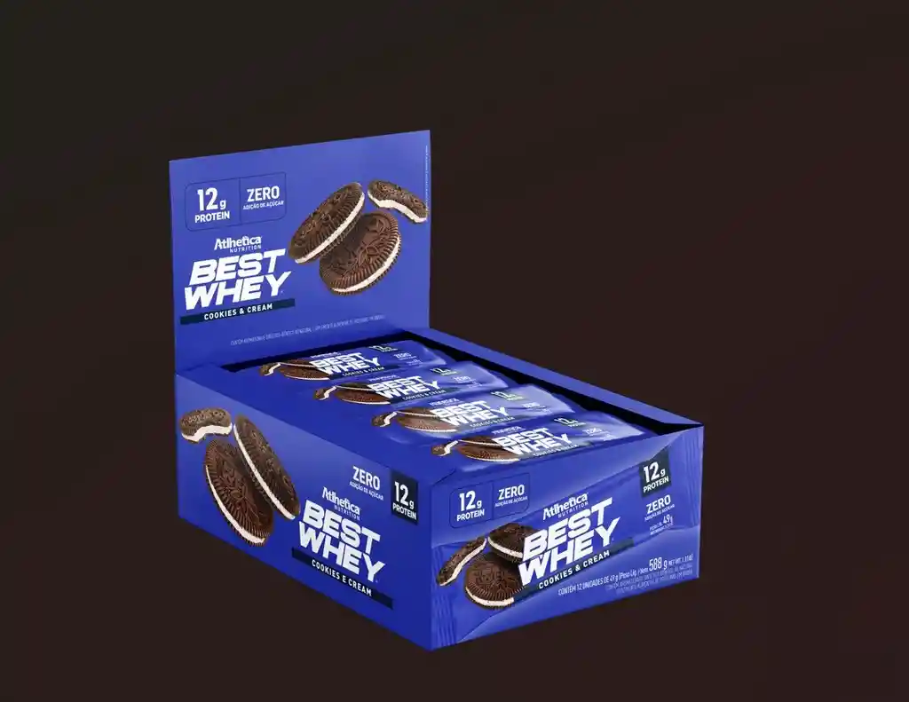 Barra De Proteina Best Whey 12 Gramos Cookies & Cream