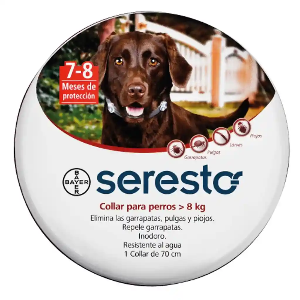 Seresto Collar Para Perros + 8 Kg