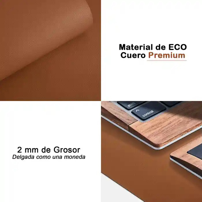 Mousepad Cuero Escritorio - Café