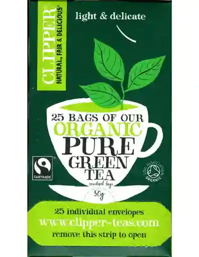 Organic Green Tea 25 Bolsitas - Té Verde Orgánico)