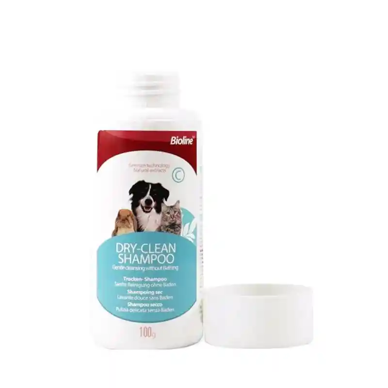 Shampoo Seco Bioline Para Mascotas 100 G