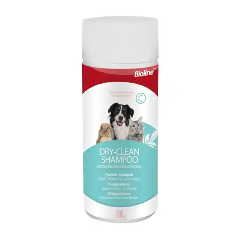 Shampoo Seco Bioline Para Mascotas 100 G