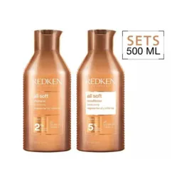 Set Xl All Soft Cabello Seco Shampoo + Acondicionador 500 Ml