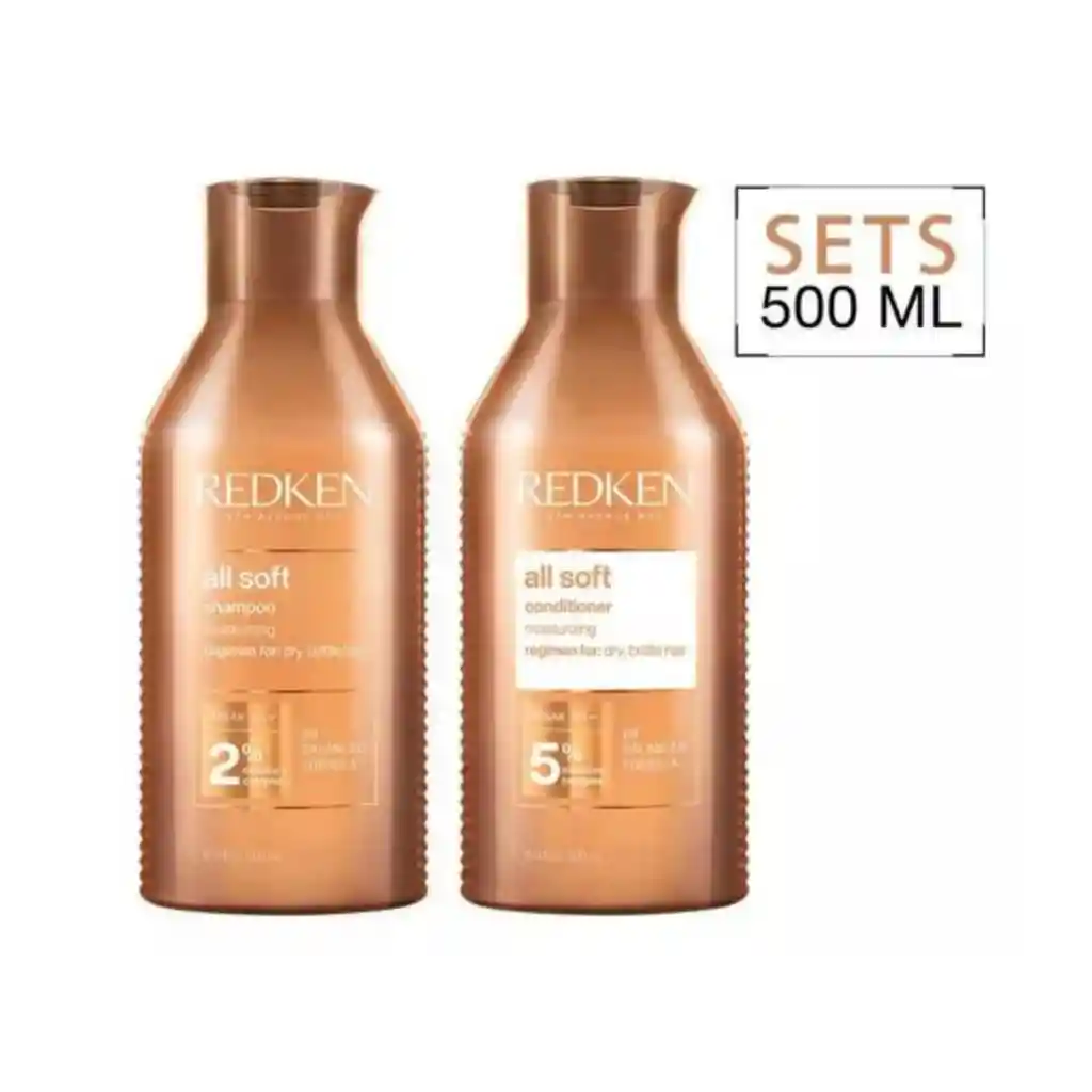 Set Xl All Soft Cabello Seco Shampoo + Acondicionador 500 Ml