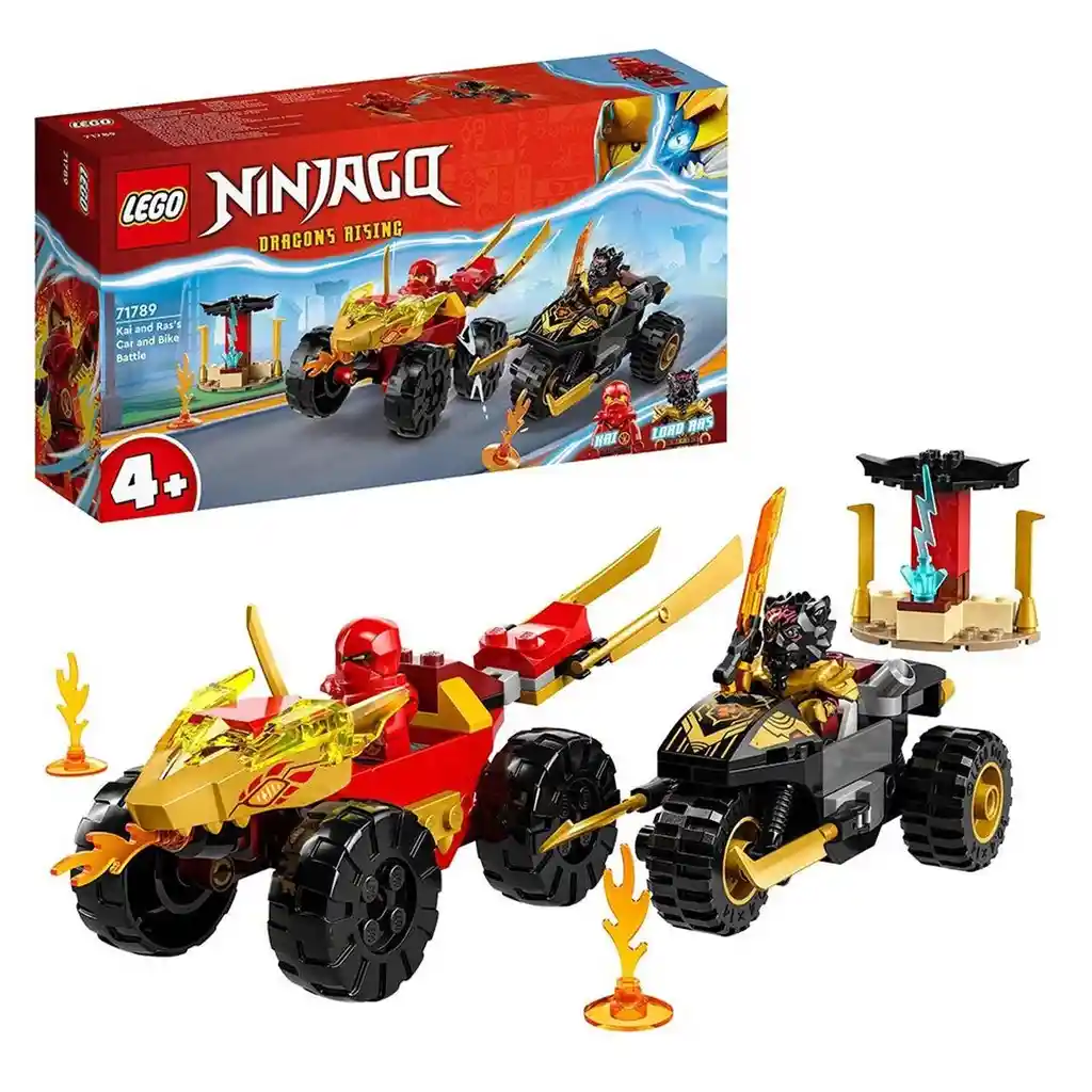 Batalla En Coche Y Moto De Kai Y Ras Lego Ninjago