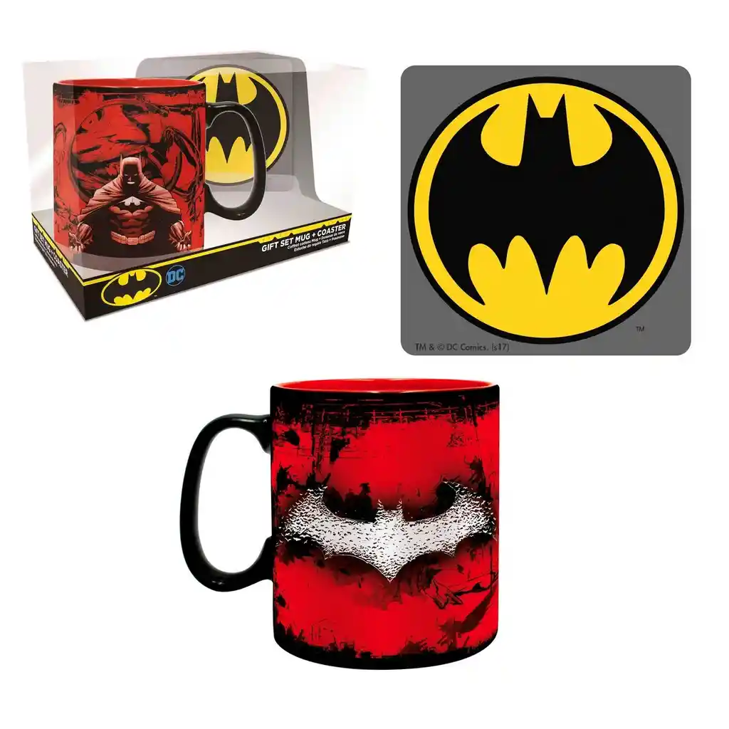 Tazon Y Posavasos Batman Dc Comics