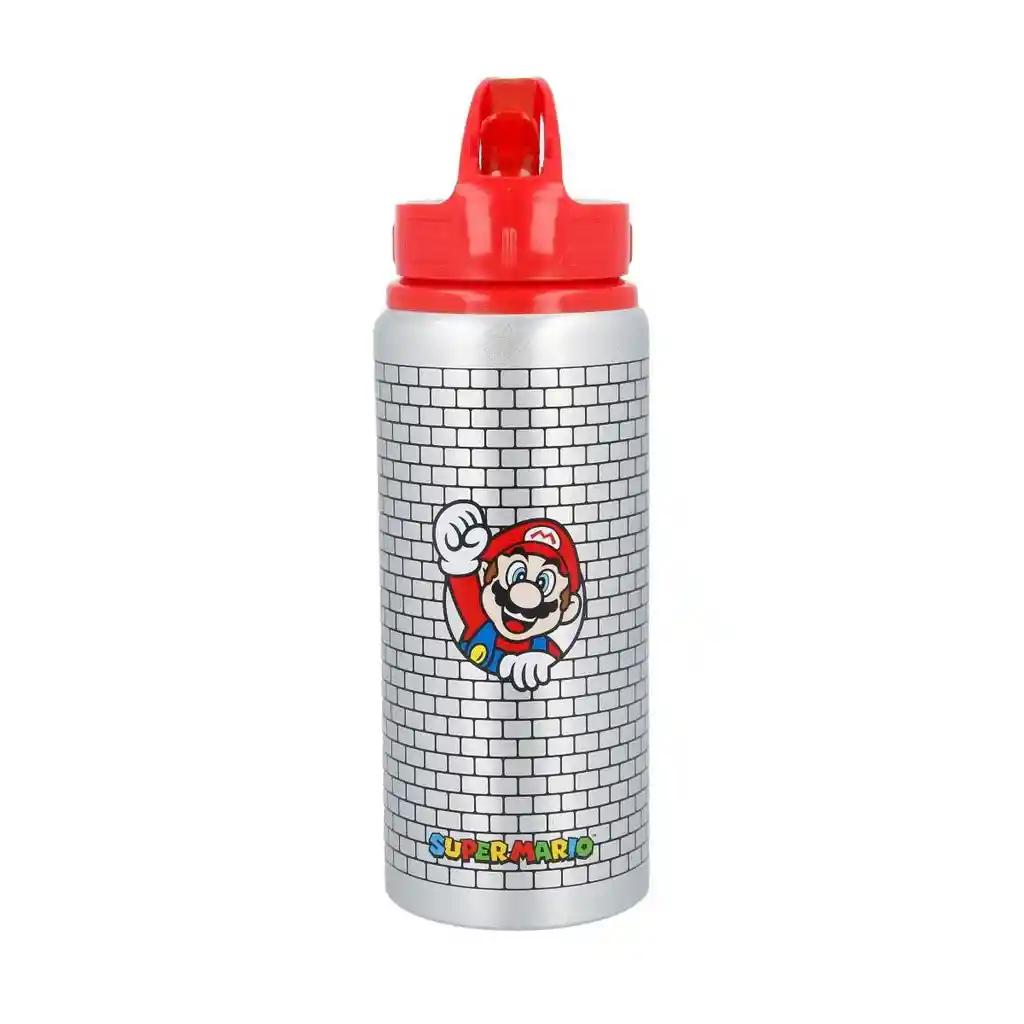 Botella Juvenil Aluminio Super Mario