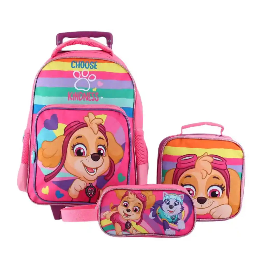 Set Promo Bts 3 Piezas Mochila Paw Patrol Girl