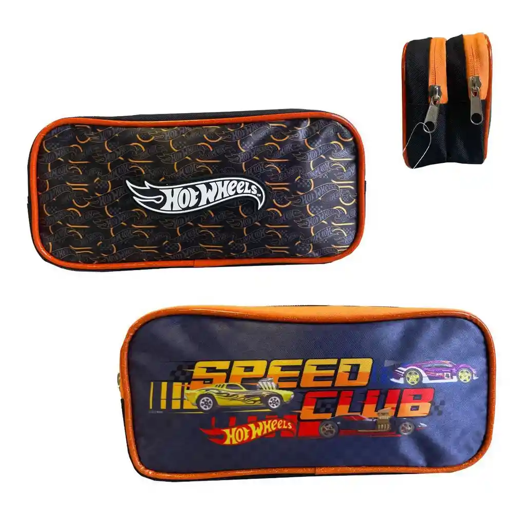 Estuche Doble Satin Hot Wheels