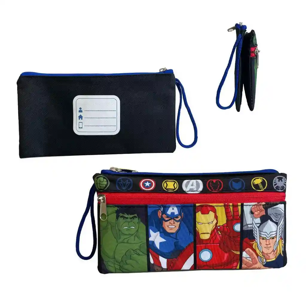 Estuche Infantil Doble Cierre Avengers