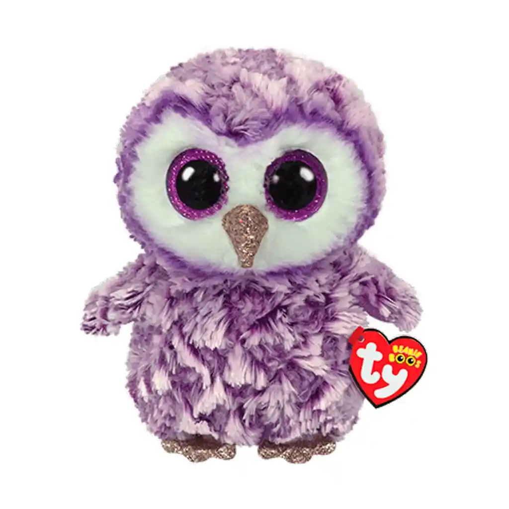 Ty Beanie Boos Moonlight Buho Morado Mediano