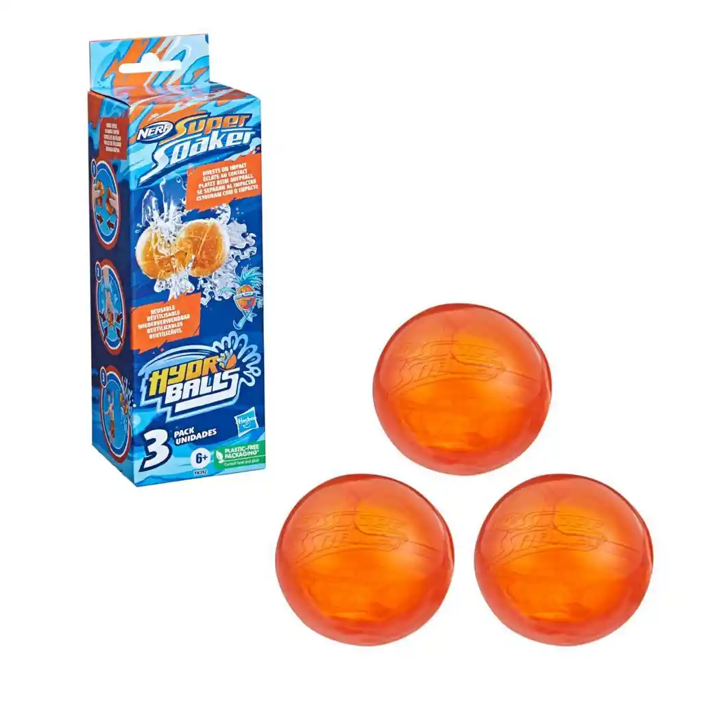 Lanzador De Agua Super Soaker Pack 3 Hydro Balls