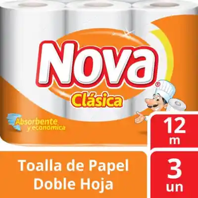 Toalla De Papel Nova Clásica 3 Unid.