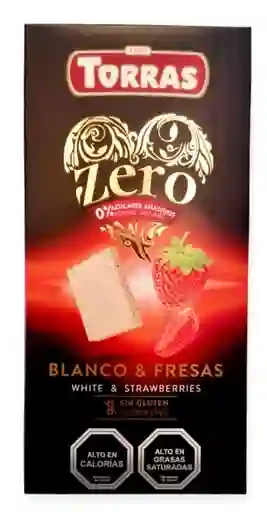 Chocolate Blanco Y Fresas Zero (sin Gluten O Azúcar) Torras 125g