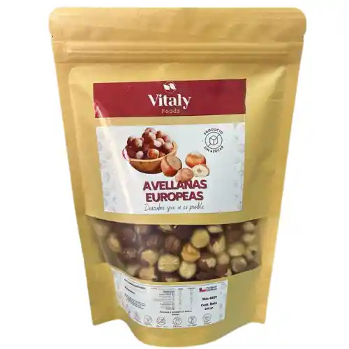 Avellanas Europeas Con Piel 250 Gr Marca Vitalyfoods