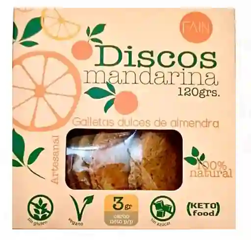 Discos Mandarina Keto De Almendra (sin Gluten, Vegano) 20g Fain