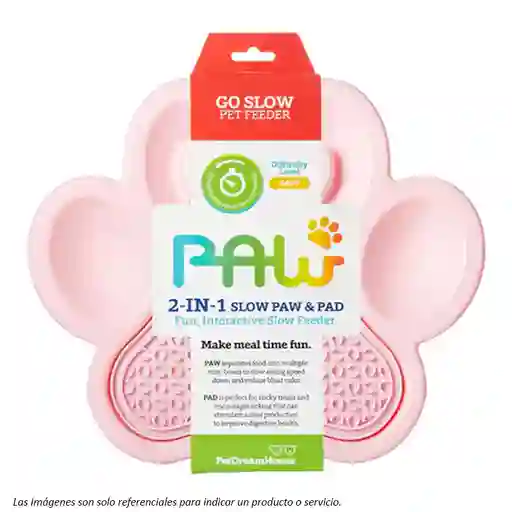 Paw Plato Lento 2 En 1 Baby Rosa - Licking Mat